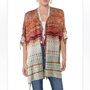 Free People Multicolor Knit Poncho